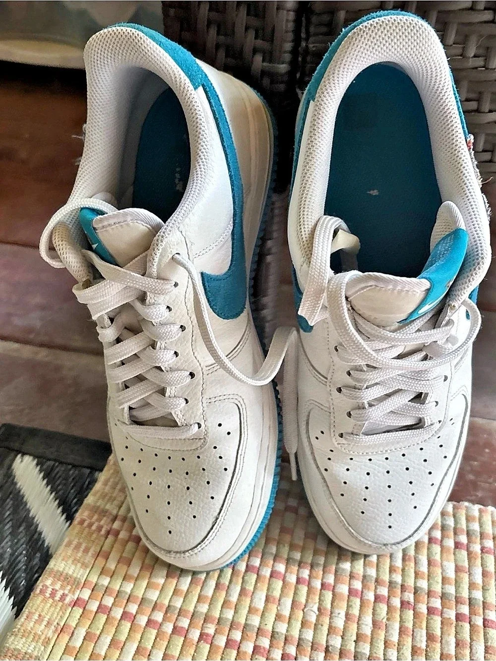 Nike Air Force 1 Sneakers Blue & White US 8.5
